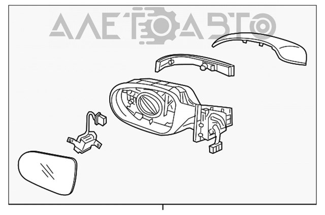Зеркало заднего вида, левое Hyundai/Kia 87610C6150 цена, от 172.88 USD
