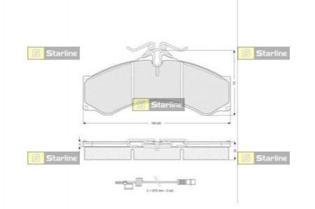 Купить BDS061 Starline Колодки тормозные