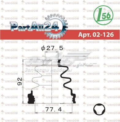 Пыльник ШРУСа задней полуоси внутренний 02126 Maruichi-156