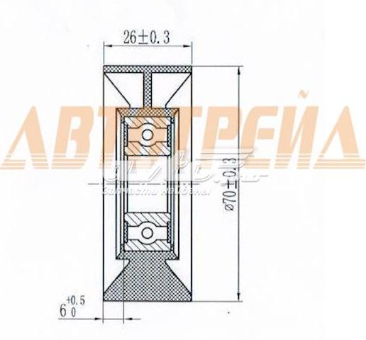 Натяжной ролик SAT ST1662022011 цена, от 8.68 USD