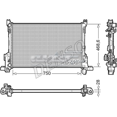 Радиатор охлаждения двигателя DENSO DRM09175