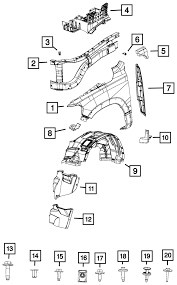 Крыло переднее левое 68276309AA Chrysler
