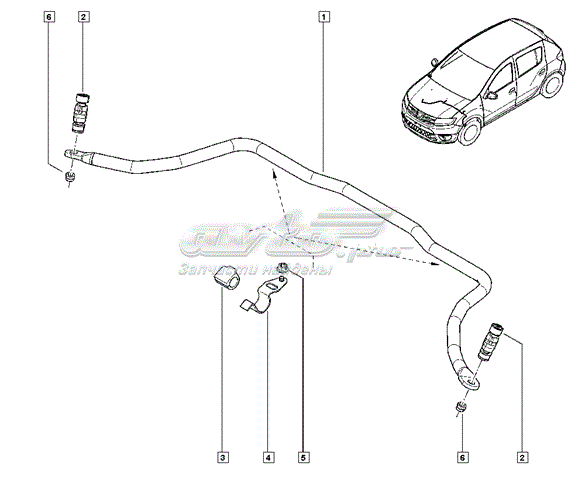 Estabilizador dianteiro para Renault DOKKER 