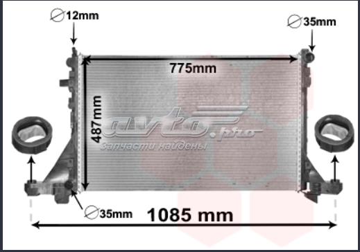 60N108-2 Polcar radiador de esfriamento de motor