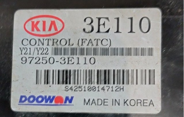 972503E110 Hyundai/Kia unidade de controlo dos modos de aquecimento/condicionamento