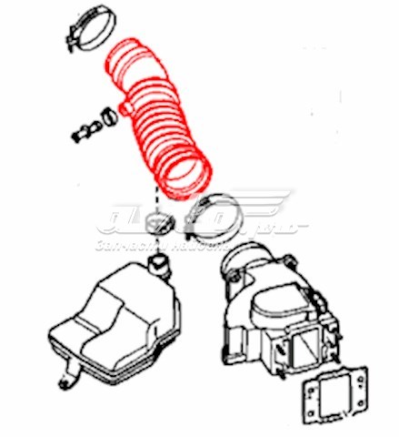 Cano derivado de ar, saída de filtro de ar para Mazda 626 (GF)