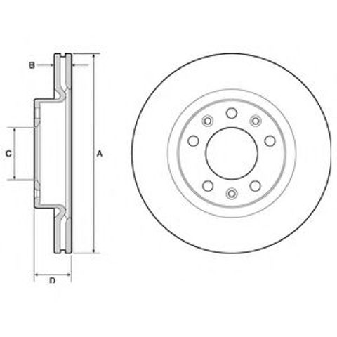 Передние тормозные диски BG4700C Delphi