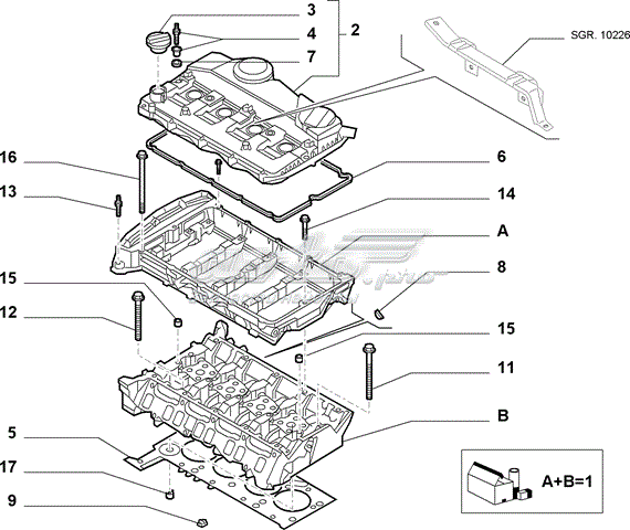 Tapa de la válvula 9659489880 FIAT