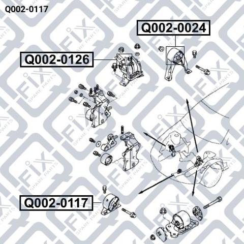 Передняя опора двигателя Q0020117 Q-fix