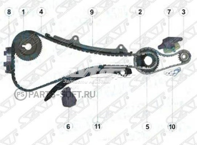 Купить TKNS212G SAT Цепь ГРМ, распредвала