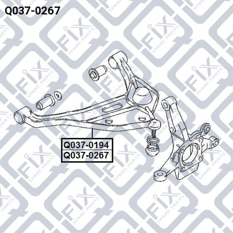 Правый рычаг передней нижней подвески Q-fix Q0370267 цена, от 74.31 USD