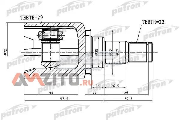 PCV1750 Patron junta homocinética interna dianteira