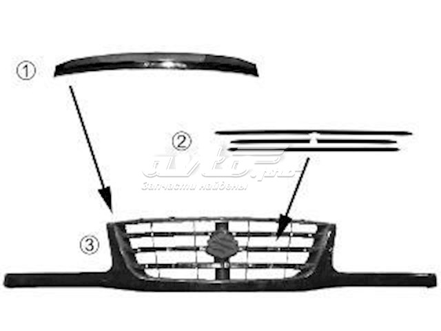 Облицовка радиатора FPS FP6824992 цена, от 31.62 USD