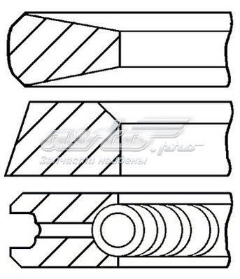 Купить 0832630000 Goetze Комплект поршневых колец на 1 цилиндр, стандарт