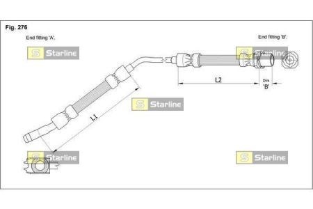 HAE1219 Starline Шланг тормозной задний правый