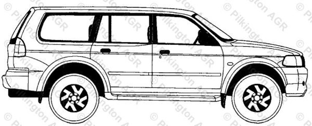 Стекло-форточка двери задней левой 5650LGNR5RV Pilkington