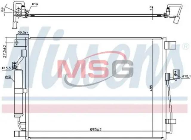 Радиатор кондиционера 921004JM0A Nissan/Infiniti