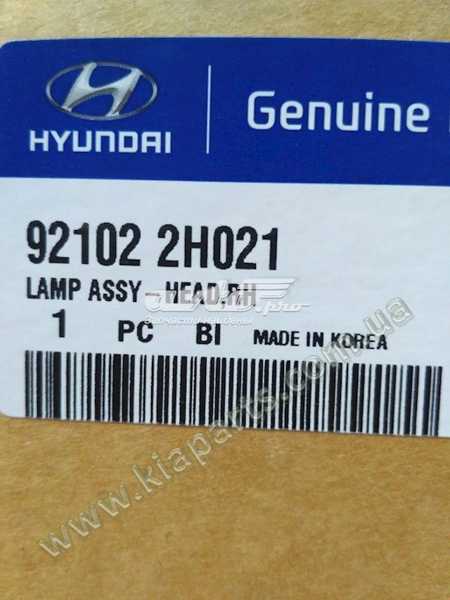 Правая блок фара Hyundai/Kia 921022H021 цена, от 267.83 USD