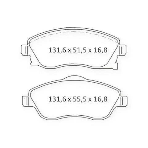 Передние тормозные колодки D464E Dafmi