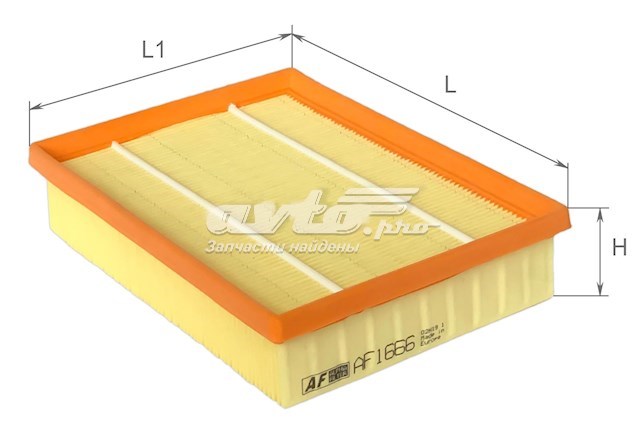 Воздушный фильтр AF1666 Alpha-filter