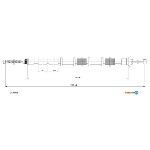 Трос ручника задній правий 1102082 ADRIAUTO