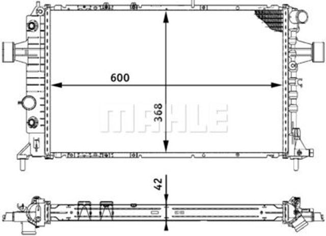 CR 320 000S Mahle Original radiador de esfriamento de motor