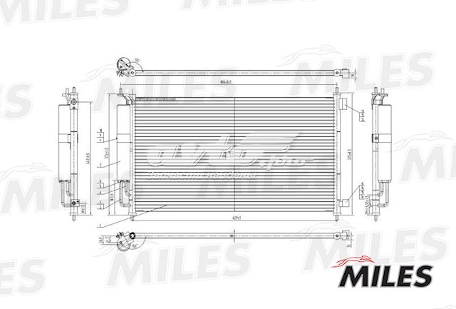 Радиатор кондиционера ACCB011 Miles