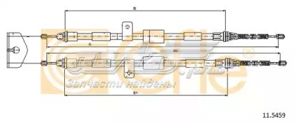 1479551 Ford cabo traseiro direito/esquerdo do freio de estacionamento