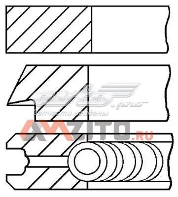 Кольца поршневые на 1 цилиндр, 2-й ремонт (+0,50) GOETZE 0814810700