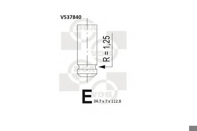V537840 BGA клапан впускной