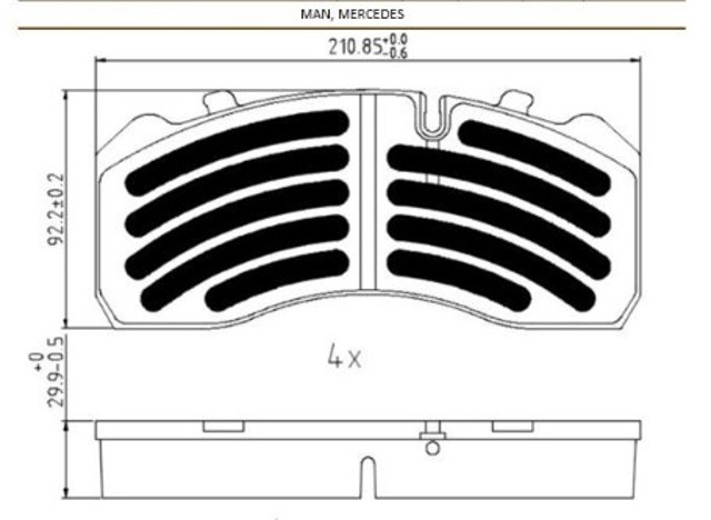 Передние тормозные колодки D301 Eren