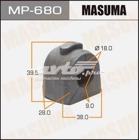Втулка стабилизатора переднего Masuma MP680