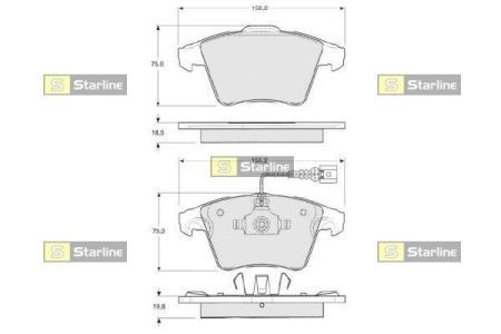 BDS325 Starline Колодки передние