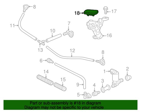 Крышка форсунки омывателя фары передней Toyota 8535460070C1 цена, от 4.19 USD