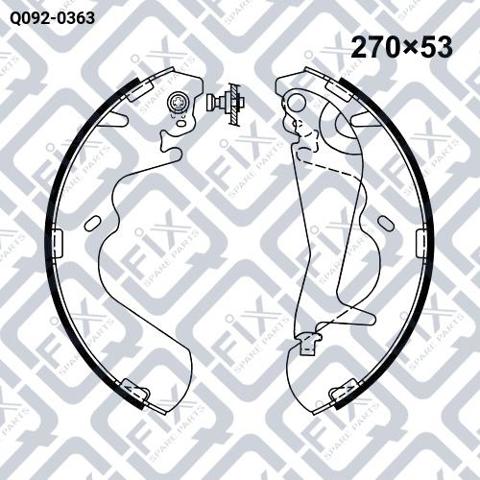 Q0920363 Q-fix Барабанные тормозные колодки