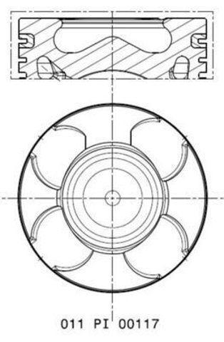 011PI00117002 Mahle Original Поршня, 2-й ремонт