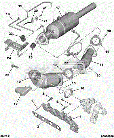 Катализатор 1610927880 Peugeot/Citroen