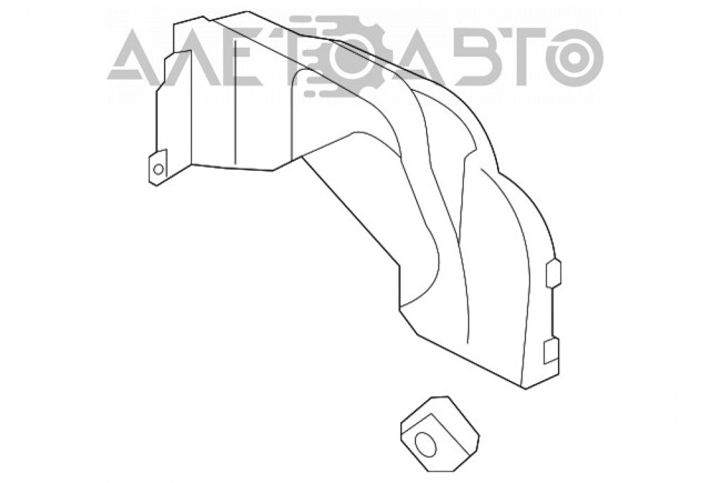 Guarda-barras direito traseiro do pára-lama traseiro para Hyundai Sonata (YF)
