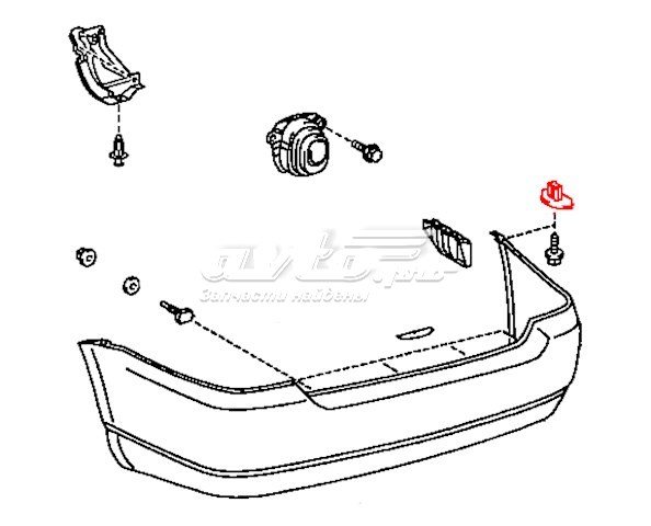 Кронштейн бампера заднего левый 5219712080 Toyota