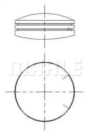 028RS101010V0 Mahle Original anéis do pistão para 1 cilindro, std.