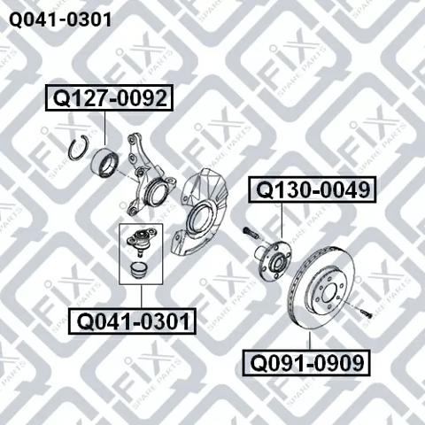Нижняя шаровая опора Q0410301 Q-fix