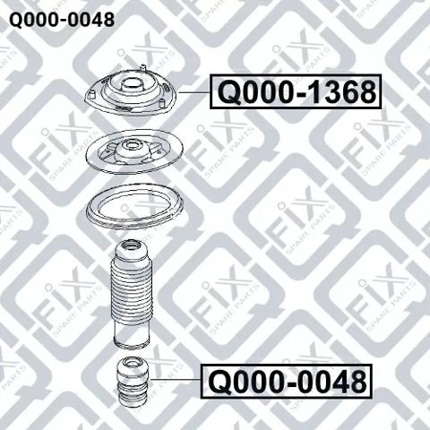 Отбойник амортизатора переднего Q-fix Q0000048