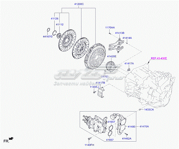  Rolamento de liberação de embraiagem KIA Optima IV sedan (JF) (2015 - 2026) IV