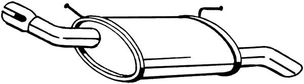 Глушитель, центральная и задняя часть Bosal 145331
