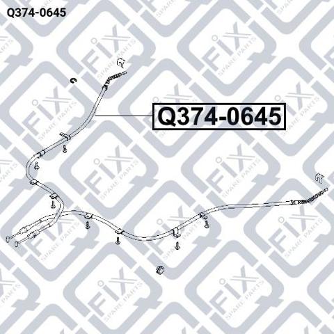Трос ручника задний правый Q-fix Q3740645