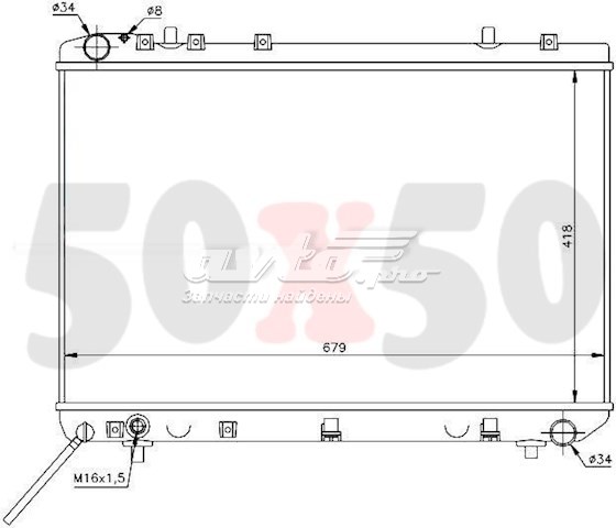 Радиатор охлаждения двигателя SAT SY0003 цена, от 121.23 USD