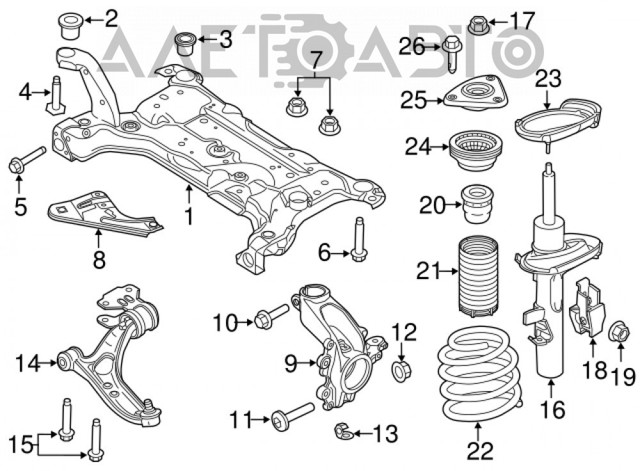 Купить BV6Z18124H Ford Амортизатор подвески передний левый