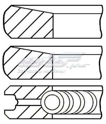 Anéis do pistão para 1 cilindro, STD. para Mitsubishi Challenger (KH)