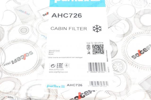 Фильтр воздушный отопителя Purflux AHC726 цена, от 21.43 USD