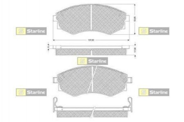 BDS051 Starline Колодки передние